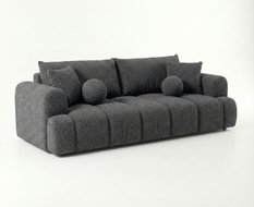 Kanapa z funkcją spania Mediolan 250x112x90 cm LOOP rozkładana trzyosobowa sofa ciemnoszara - Miniaturka zdjęcia nr 3