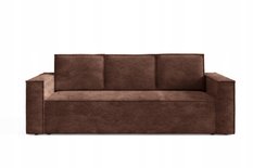 Kanapa CORDA 248x96x93 cm sofa z funkcją spania automat i pojemnik BOUCLE brązowa do salonu - Miniaturka zdjęcia nr 7