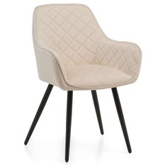 Krzesło COLIN beżowe tapicerowane welurem do jadalni lub salonu