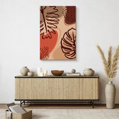 Obraz Do Salonu Abstrakcyjne Liście Natura Styl Boho 80x120cm - Miniaturka zdjęcia nr 7