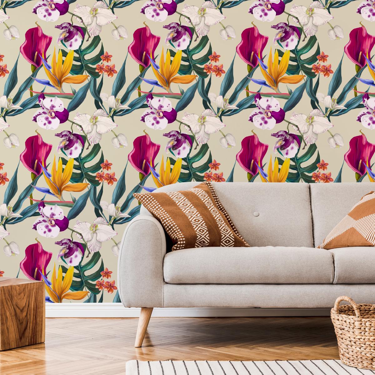 Tapeta Ścienna Tropikalne LIŚCIE Monstery Orchidea  nr. 8