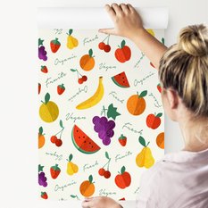 Tapeta Ścienna Kolorowe Owoce JEDZENIE Napisy  - Miniaturka zdjęcia nr 6