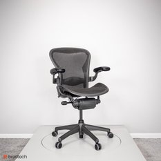 Fotel biurowy Herman Miller Aeron Classic 66 cm do biura pokoju sypialni czarny  - Miniaturka zdjęcia nr 10