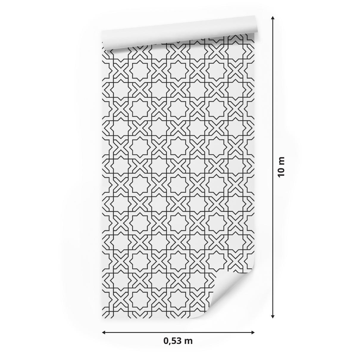 Tapeta geometryczna - orientalny wzór, dekoracja w stylu nowoczesnym  nr. 2