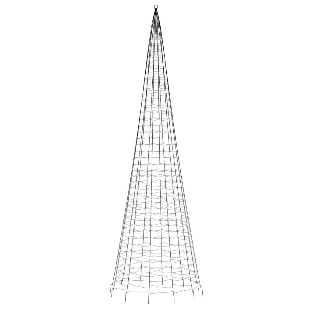 Choinka z lampek, na maszt, 1534 zimne białe LED, 500 cm nr. 5