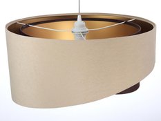 Lampa wisząca asymetryczna beżowo-brązowo-złota do salonu sypialni biura  - Miniaturka zdjęcia nr 5