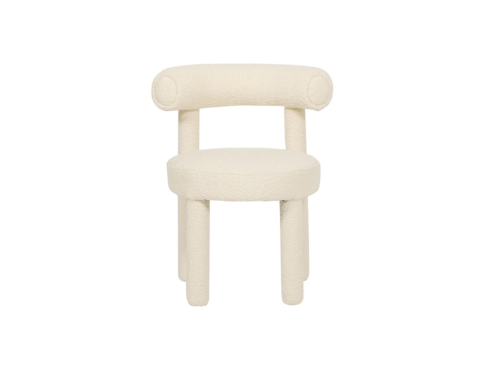 Krzesło tapicerowane LEITH 62x58x80 cm do salonu jadalni kremowe nowoczesny desing nr. 4