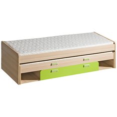 Łóżko 203,5x86x55,5 cm podwójne Lorento jesion coimbra zieleń do sypialni - Miniaturka zdjęcia nr 1