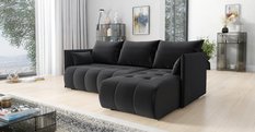 Narożnik Nessa 88x218x152 cm do salonu kronos czarny - Miniaturka zdjęcia nr 2