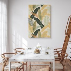 Obraz Na Płótnie Liście Bananowe Rośliny Tropikalne Styl Boho 80x120cm - Miniaturka zdjęcia nr 4