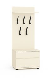 Garderoba do przedpokoju DUO 1 180x45x35 cm z wieszakami szafka na buty kaszmir - Miniaturka zdjęcia nr 1