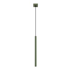 Lampa wisząca Pastelo 114x8x8cm do sypialni salonu zielona oliwka  - Miniaturka zdjęcia nr 1