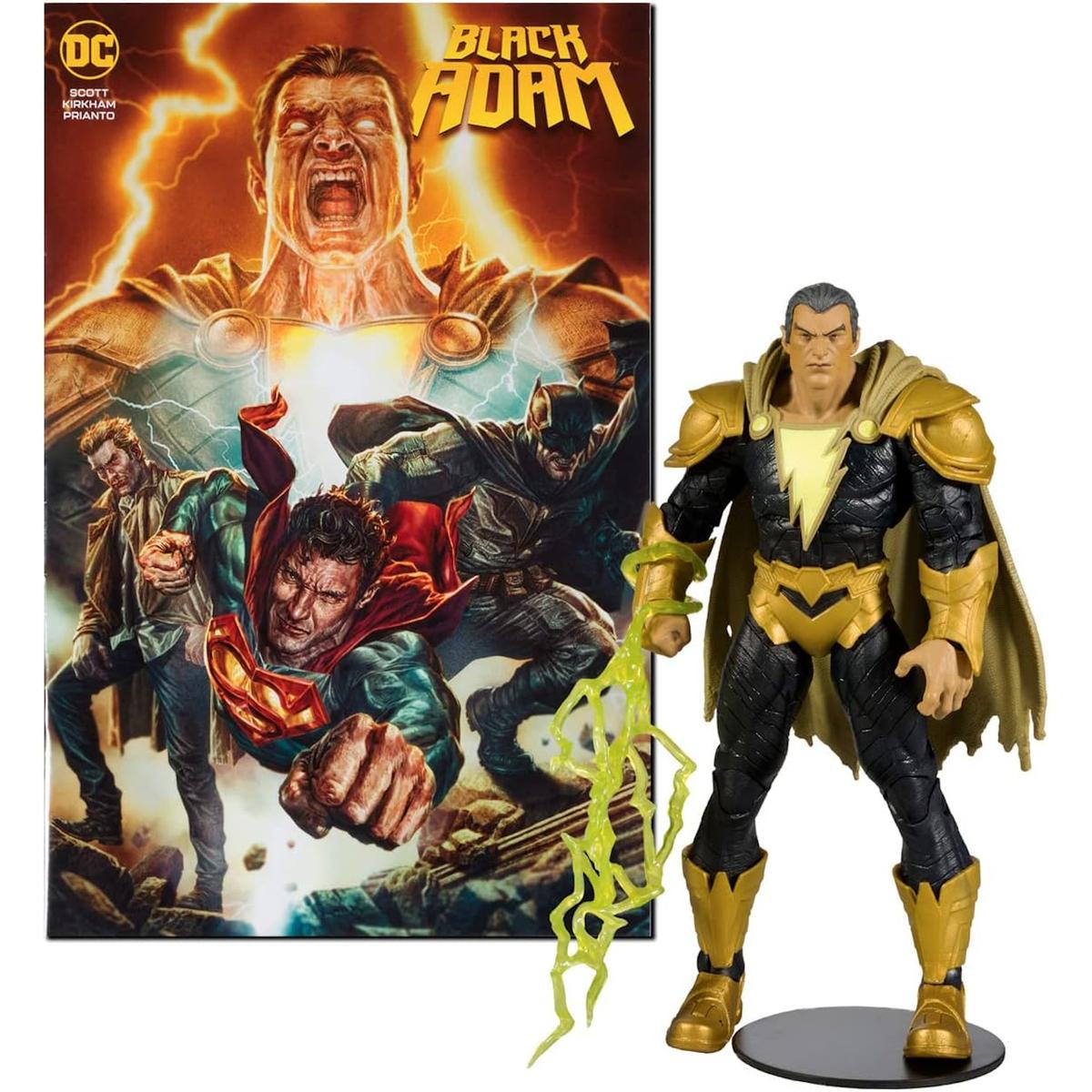 Oryginalna ruchoma figurka Black Adam DC multiverse + komiks 19 cm nr. 4