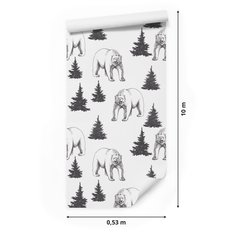 Tapeta – Niedźwiedzie i choinki  - Miniaturka zdjęcia nr 2