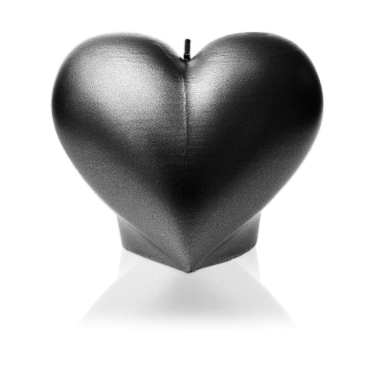 Świeca Heart Smooth Black Metallic nr. 2