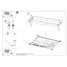 Plafon LUNA 1 biały 15x80x105cm nowoczesna lampa G13 do salonu - Miniaturka zdjęcia nr 5