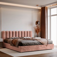 Panele tapicerowane 20x80 cm płotek magic velvet brudny róż - Miniaturka zdjęcia nr 5