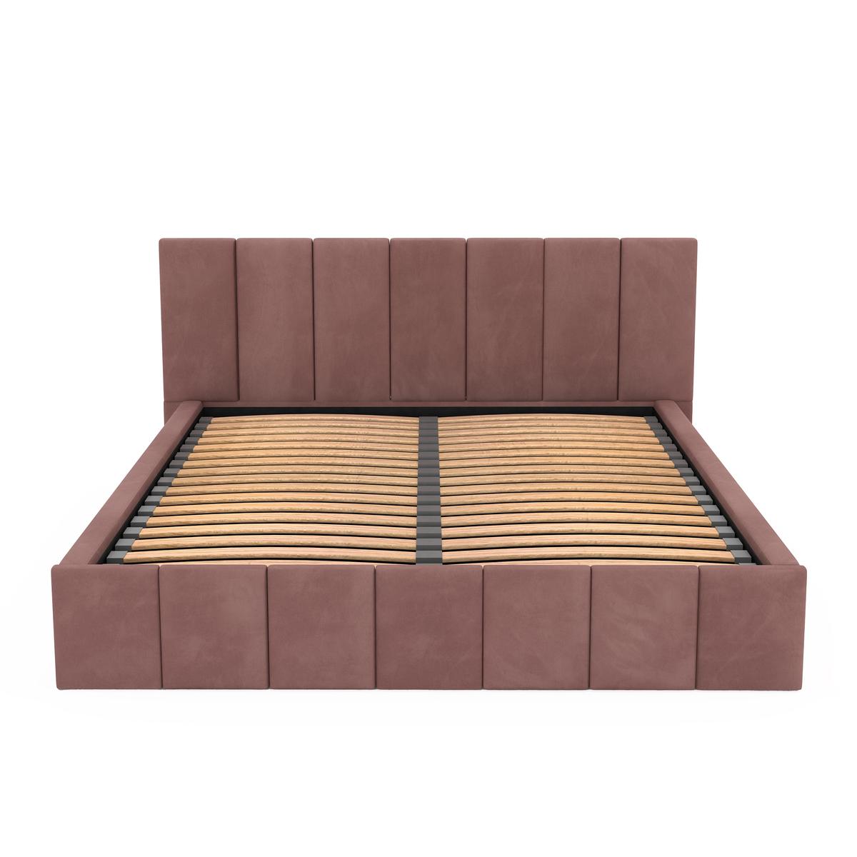 Łóżko tapicerowane 160x200 premium z pojemnikiem do sypialni brudny róż wezgłowie 107 cm nr. 16