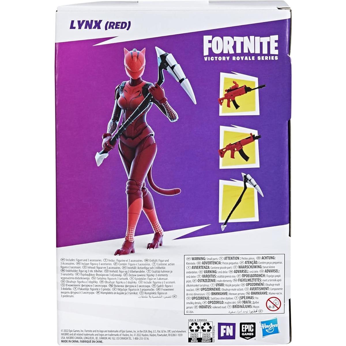 FORTNITE VICTORY ROYALE SERIES ORYGINALNA RUCHOMA FIGURKA HASBRO LYNX (RED) nr. 5