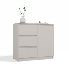 Komoda Malwa 75x80x40 cm do salonu sypialni kaszmir beż - Miniaturka zdjęcia nr 12