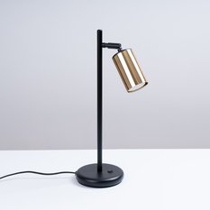 Lampa biurkowa WINX 44x15x13 cm lampka na biurko tuba czarny złoto GU10 do biura pokoju - Miniaturka zdjęcia nr 2