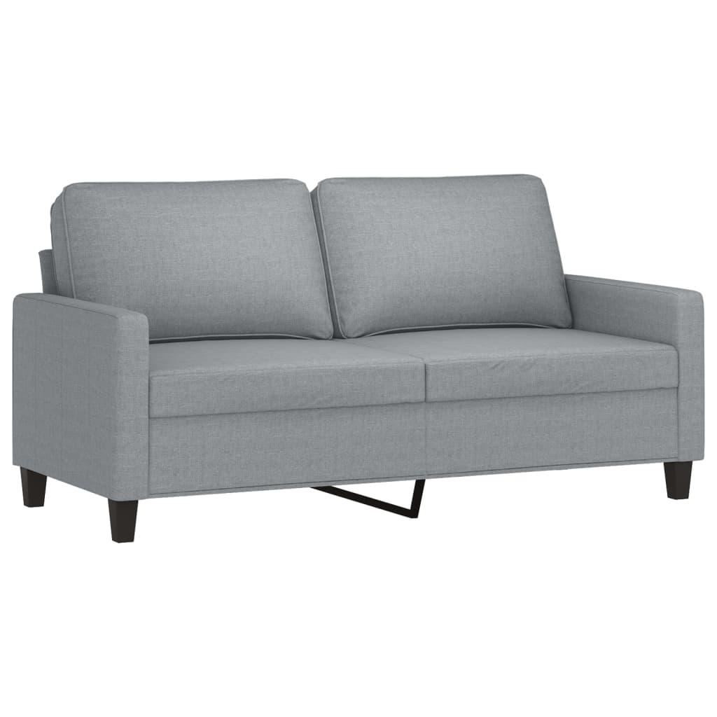 Sofa 158x77x80 cm 2-osobowa wygodna tapicerowana tkaniną jasnoszara do salonu