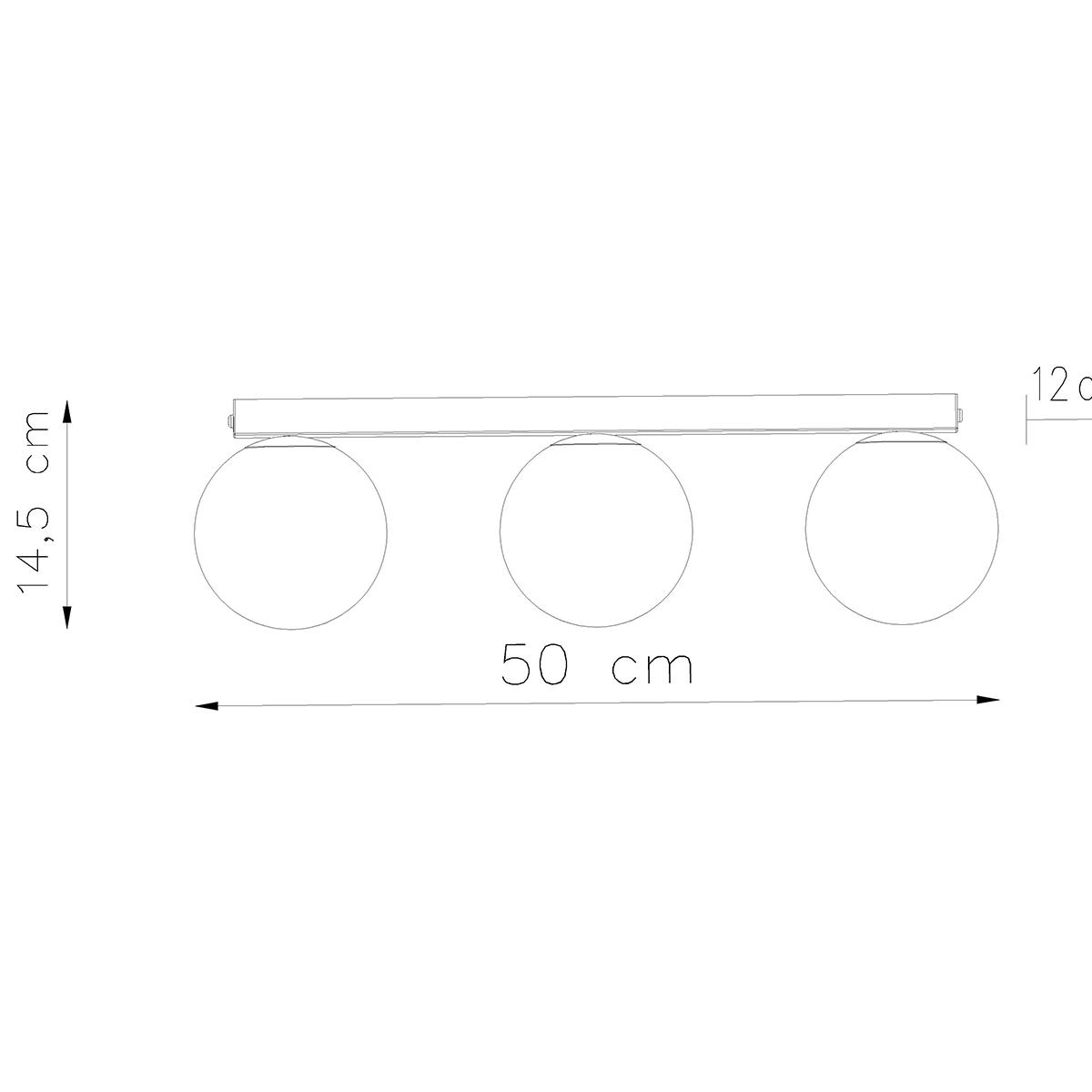 Plafon YOLI 3 czarny 14.5x12x50cm G9 nowoczesna lampa do salonu nr. 4