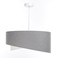 Lampa 45 cm do sypialni salonu wisząca asymetryczna szaro-biała - Miniaturka zdjęcia nr 2