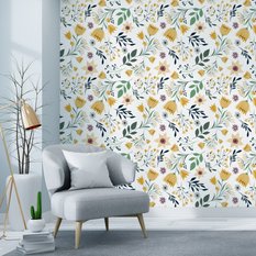 Tapeta Do Salonu Dzikie ROŚLINY Kwiaty Dekoracja  - Miniaturka zdjęcia nr 5