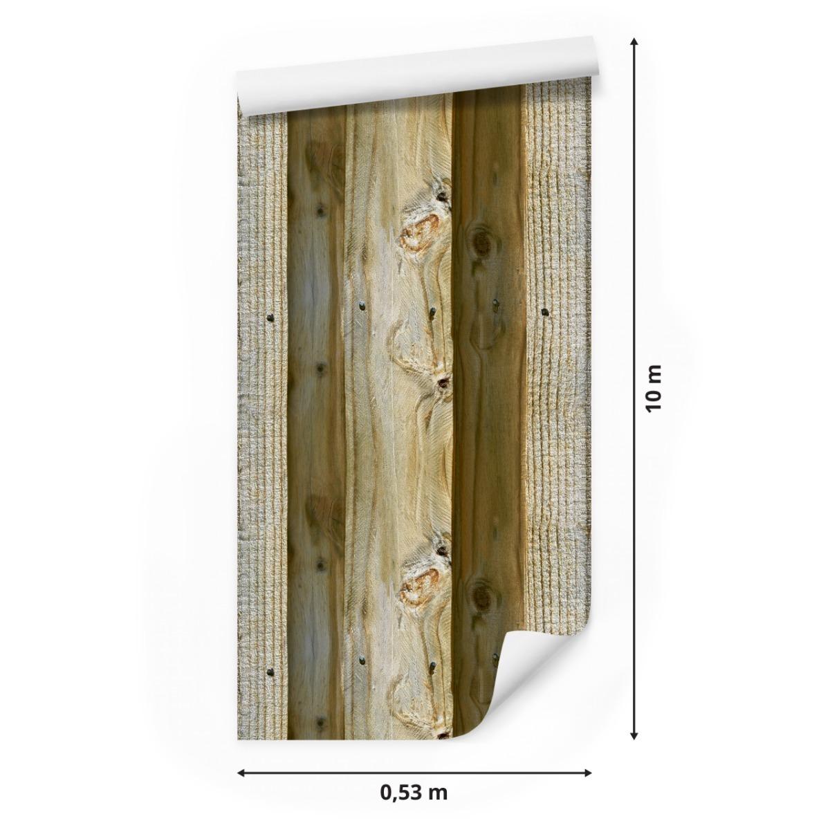Tapeta Realistyczne DESKI Drewniany Wzór Efekt 3D 53x1000  nr. 2