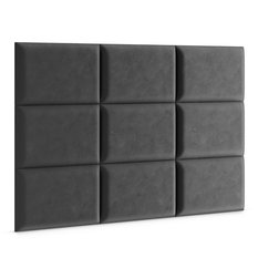 Panele tapicerowane 50x30 cm na ścianę prostokąt grafitowy - Miniaturka zdjęcia nr 3