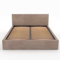 Łóżko tapicerowane do sypialni 180x200x88 cm podwójne z pojemnikiem basic beżowe - Miniaturka zdjęcia nr 13