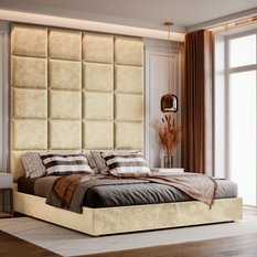Panele tapicerowane  50x40 cm na ścianę magic velvet kremowy - Miniaturka zdjęcia nr 5
