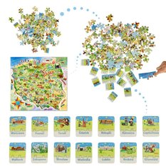 CASTORLAND Puzzle edukacyjne układanka Mapa Polski 128 elementów 6+ - Miniaturka zdjęcia nr 5