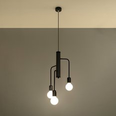 Żyrandol DUOMO 3M 100x25x25 cm industrialny loftowy lampa sufitowa żarówki E27 czarny - Miniaturka zdjęcia nr 3