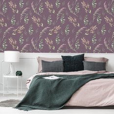 Tapeta KWIATY Polne Liście Styl Boho Ozdoba Natura  - Miniaturka zdjęcia nr 3