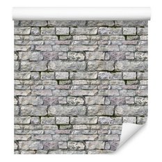 Tapeta Do Salonu Szara CEGŁA Kamień Mur Efekt 3D 53x1000  - Miniaturka zdjęcia nr 3