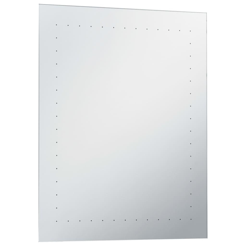  Lustro 50x60 cm do sypialni łazienki ścienne z LED aluminium szklane srebrny