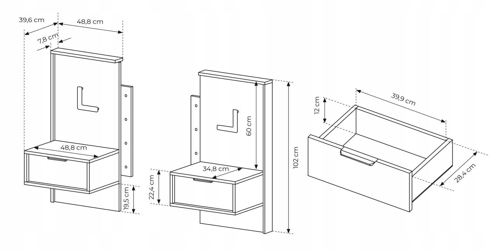 Zestaw mebli sypialnianych system MILTON 2 chestnut / antracyt SYPIALNIA nr. 7