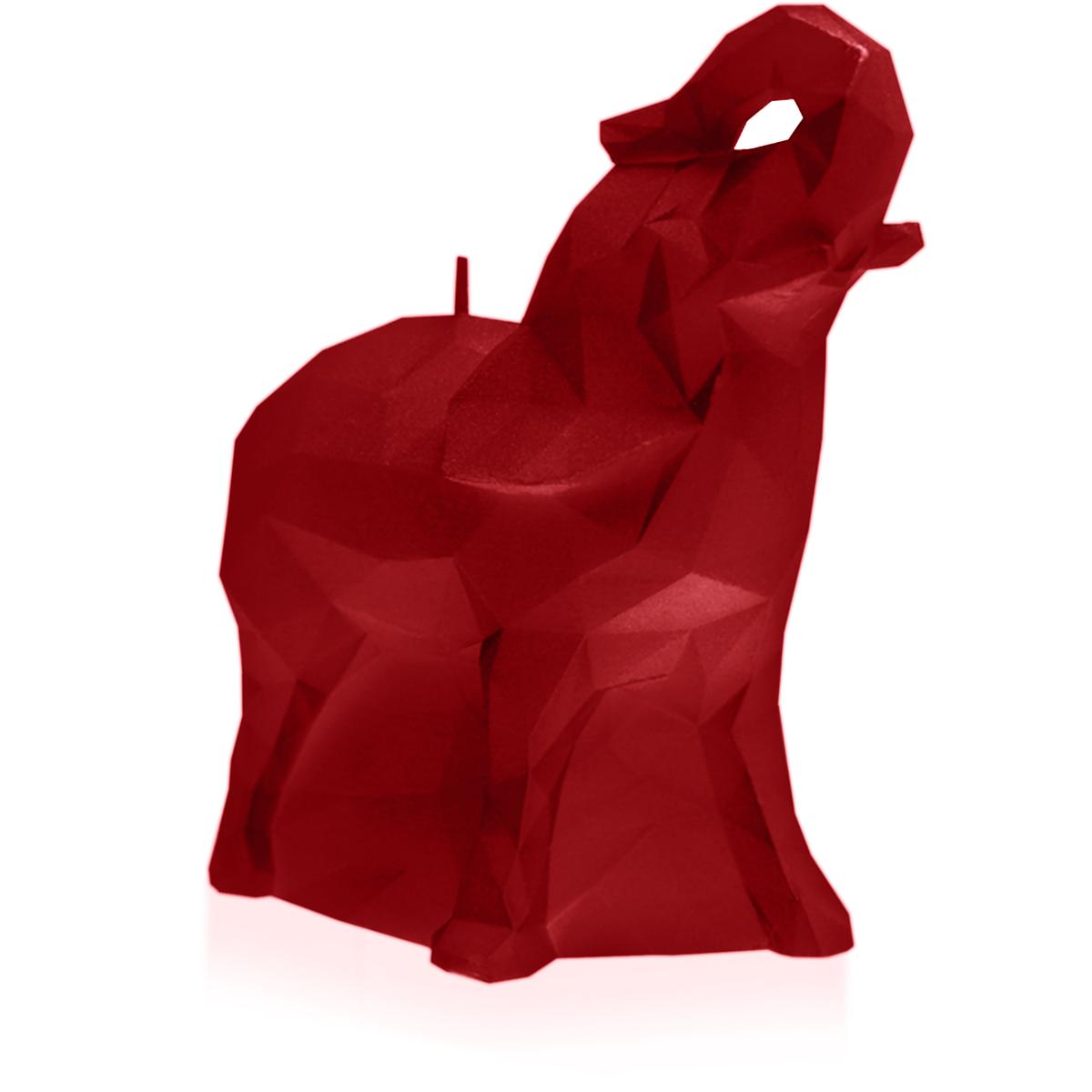 Świeca Elephant Low-Poly Red Small nr. 2