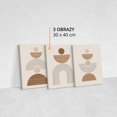 Obrazy Na Ścianę Set Minimalistyczny Wzór Styl Boho Abstrakcja 90x40cm - Miniaturka zdjęcia nr 10