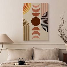 Obraz Na Płótnie Styl Boho Figury Geometryczne Kształty 70x100cm - Miniaturka zdjęcia nr 5