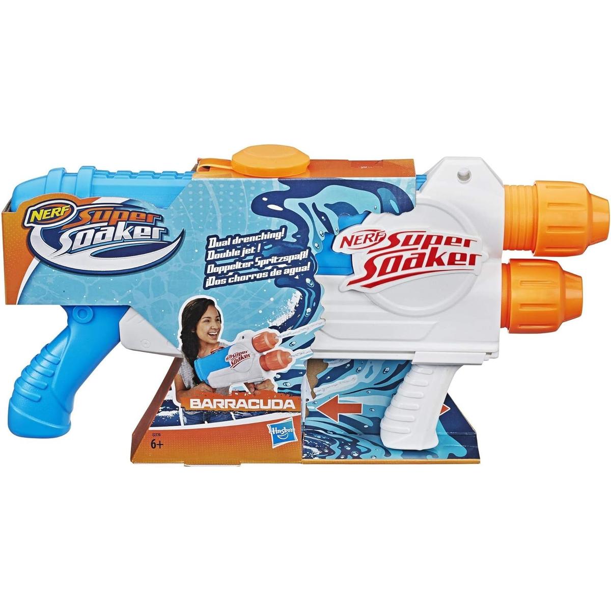 NERF SUPER SOAKER ORYGINALNY BLASTER PISTOLET NA WODĘ BARRACUDA E2770 nr. 1