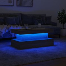 Stolik kawowy 90x50x40 cm z oświetleniem LED dąb sonoma do salonu - Miniaturka zdjęcia nr 5