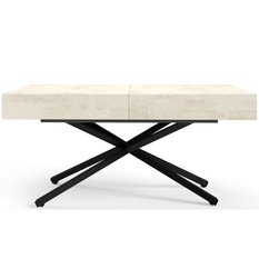 Stół rozkładany 120x90x80 cm prostokątny Aurora X white chromix do jadalni - Miniaturka zdjęcia nr 1