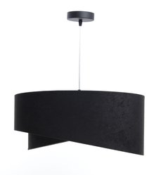 Lampa 45 cm do sypialni salonu wisząca asymetryczna czarna - Miniaturka zdjęcia nr 2