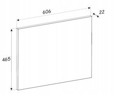 Blat do szafki 60 cm wotan mdf 2,5 cm do łazienki  - Miniaturka zdjęcia nr 3