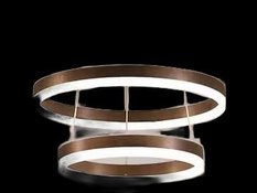 Coffee Ring 60 Double - żyrandol LED pierścienie 60 i 40cm brąz