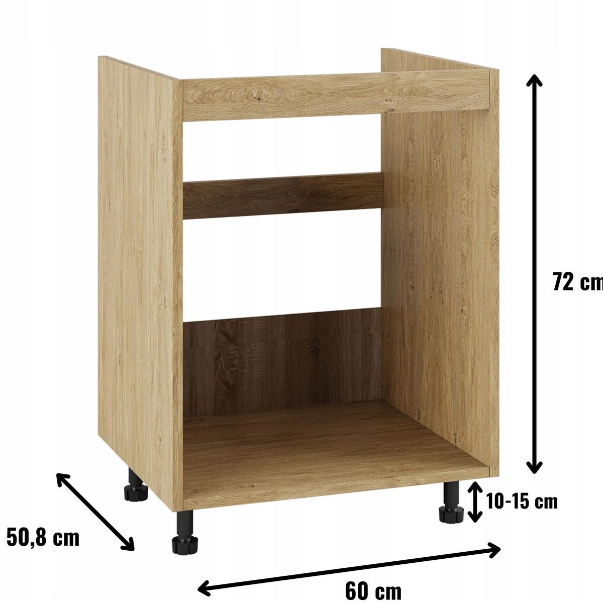 Korpus szafka kuchenna pod zlew 60x82x50,8 cm z akcesoriami dąb kamienny nr. 2