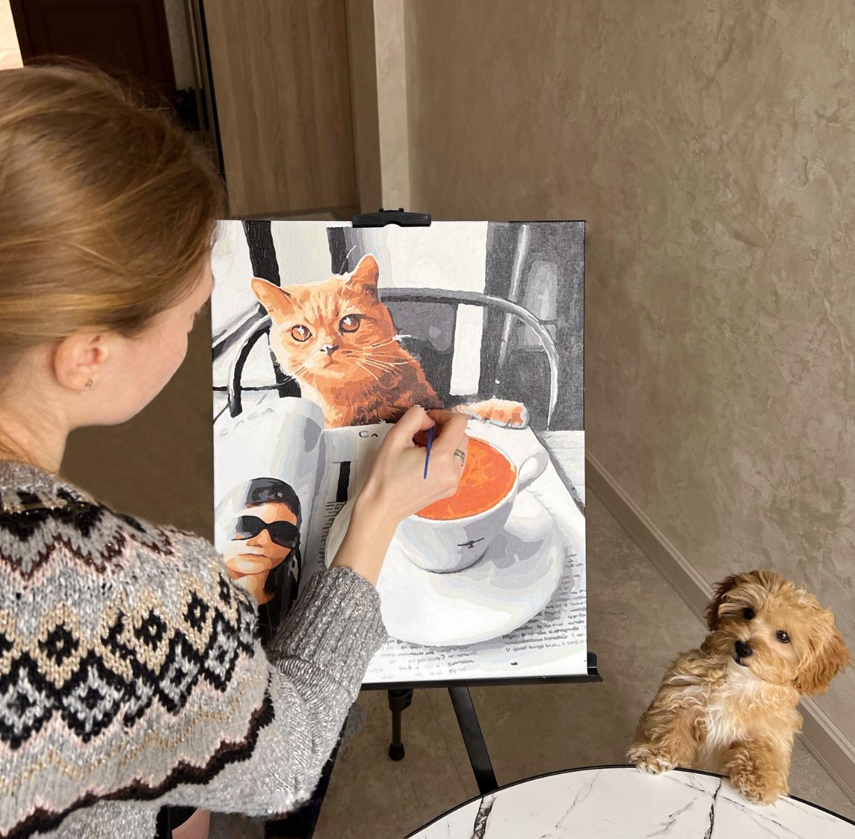 MALOWANIE PO NUMERACH Kot 40x50 cm Obrazy Do Malowania po numerach Z RAMĄ 40x50 cm Oh Art! nr. 7